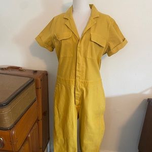 Madewell Golden Yellow Workwear Jumpsuit Jumper Coverall Size L